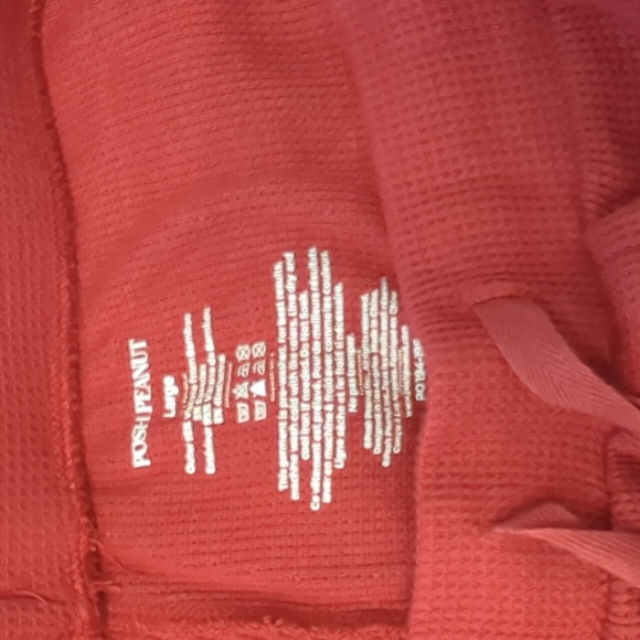 NWOT Men's Posh Peanut Bamboo Waffle Pajama Set, Maroon, Large - Picture 11 of 12